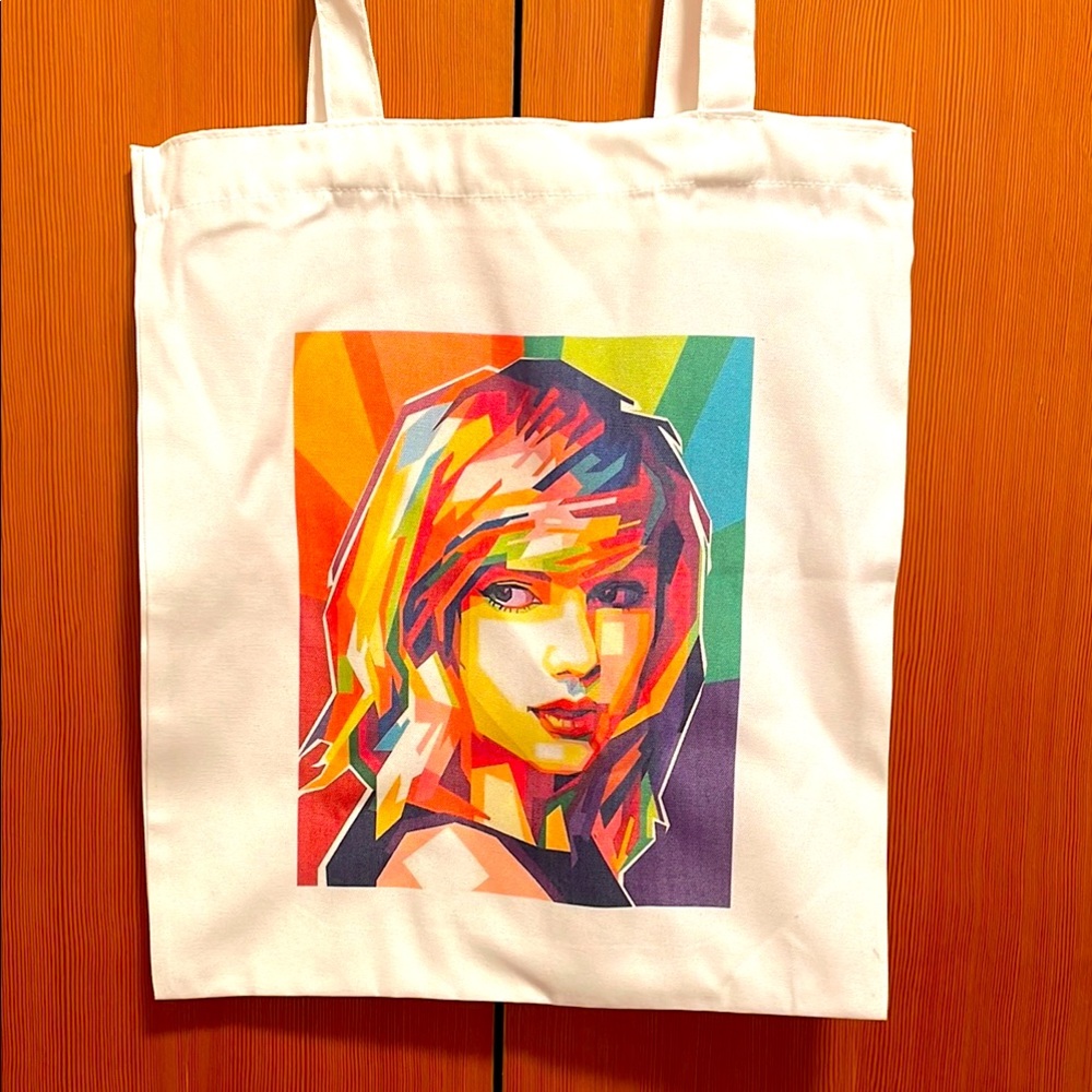 Colorful Taylor Swift Graphic Tote Bag